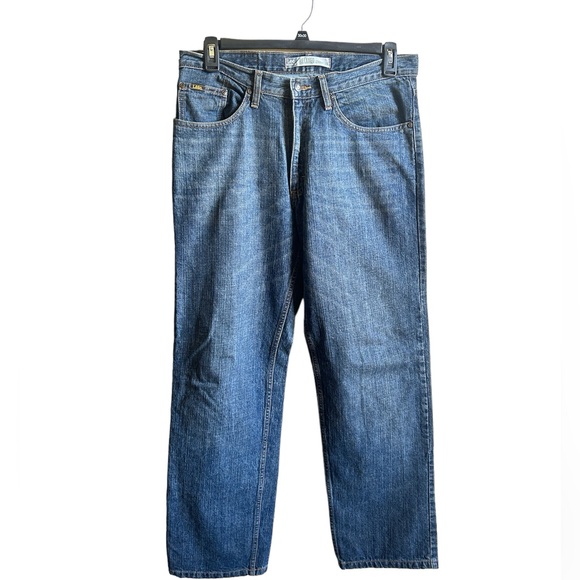 Lee Straight Leg 33/32 Mid Wash Blue Jeans Men’s Casual Street Wear - Picture 9 of 9